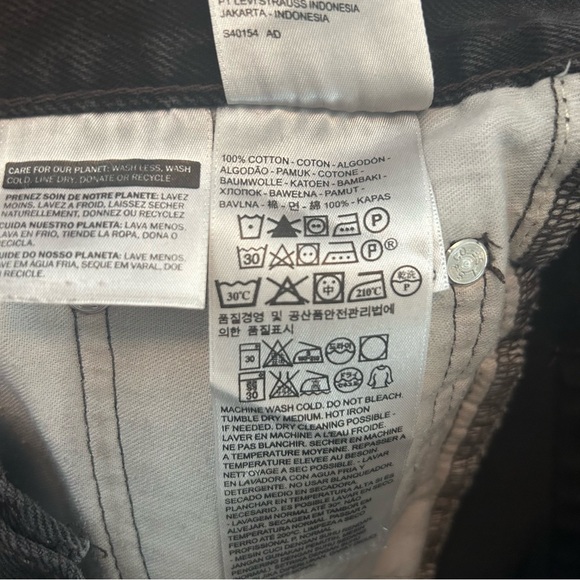 Levis 550 Relaxed Fit Tapered Leg Jeans Black 40x30 - Picture 4 of 6